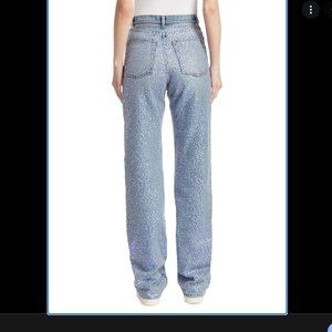 Acne Shimmering Silver High Rise Jeans